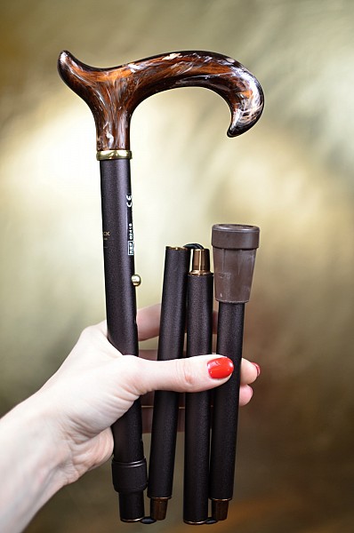 Vycházková hůl skládací Deluxe Perlmutt  (77-87 cm)