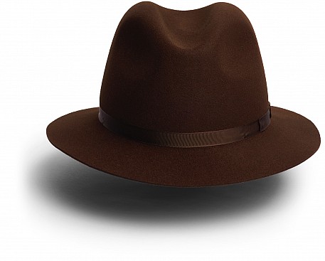 Klobouk Crushable Fedora Via Color Tonak hnědý