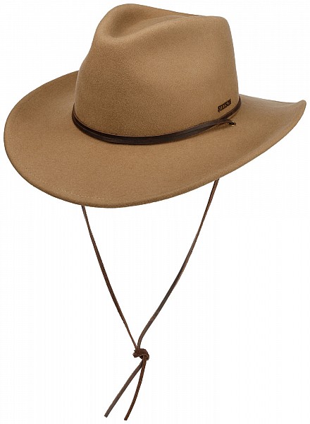 Klobouk Stetson Woolfelt Camel se šňůrkou