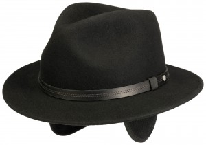Klobouk Woolfelt černý Stetson s klapkami na uši