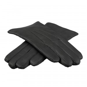 Pánské rukavice s výšivkou a kašmírem Black